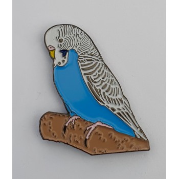 Blue Budgie Enamel Pin Badge