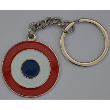 French Airforce Roundel Cocarde Tricolore Enamel Keyring French Airforce Roundel Cocarde Tricolore Enamel Keyring
