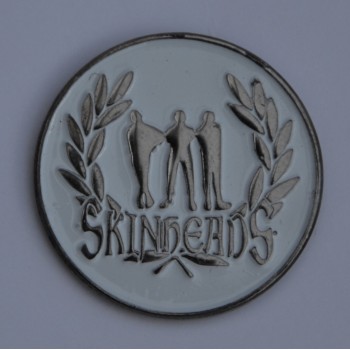 Skinheads with Laurel Wreath Enamel Pin Badge