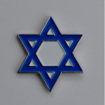 Star of David Enamel Pin Badge