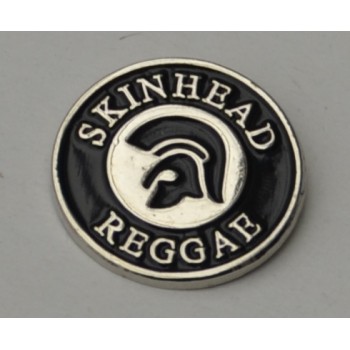 Black Trojan Skinhead Reggae Pin Badge
