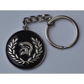 Black Trojan Enamel Keyring