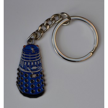 Doctor Who Style Whovian Blue Dalek Keyring