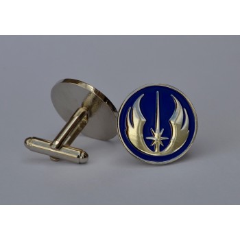 Star Wars Style Blue and Silver Jedi Order Cufflinks Star Wars Style Blue and Silver Jedi Order Cufflinks