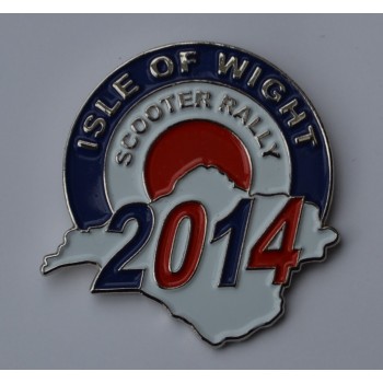 Isle of Wight Scooter Rally 2014 Souvenir Pin Badge