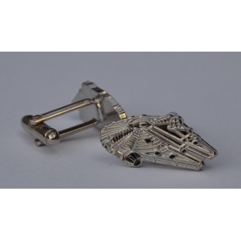 Star Wars Millenium Falcon Quality Chrome and Enamel Cufflinks