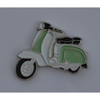 Pale Green and White Lambretta Pin Badge