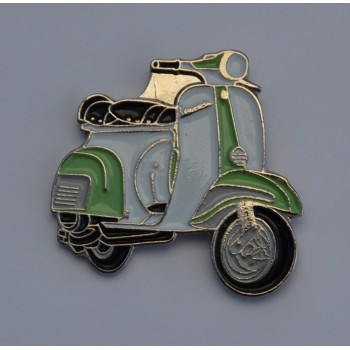 Pale Green and White Vespa Pin Badge