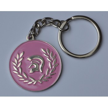 Pink Trojan Enamel Keyring
