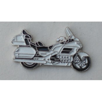 White Goldwing Touring Motorcycle Pin Badge