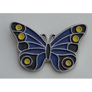 Blue Butterfly Pin Badge