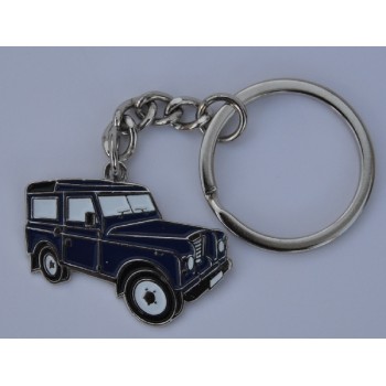 Navy Blue Landrover Quality Enamel Keyring