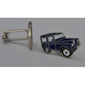 Blue Landrover Quality Enamel Cufflinks
