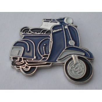 Blue Vespa Scooter Pin Badge