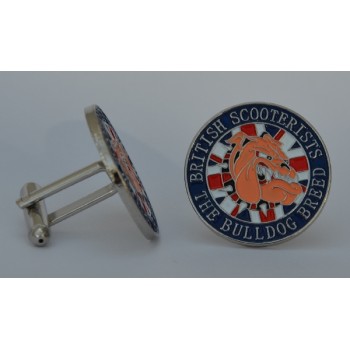 British Scooterists Bulldog Breed Cufflinks