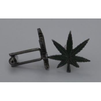 Cannabis Leaf Cufflinks
