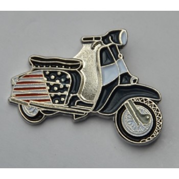 Captain America Lambretta Scooter Pin Badge