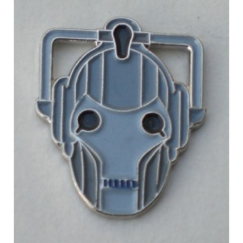 Doctor Who Style Whovian Cyberman Mask Pin Badge