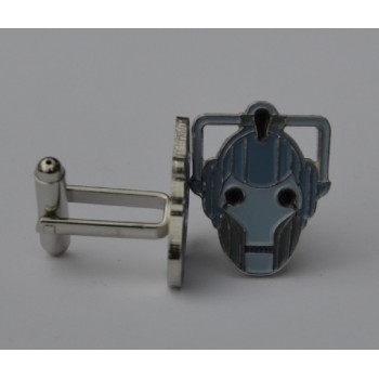 Doctor Who Style Whovian Cyberman Mask Cufflinks