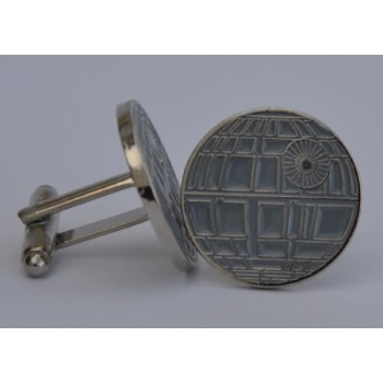 Star Wars Style Deathstar Quality Enamel Cufflinks