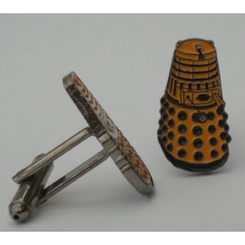 Doctor Who Style Whovian Gold Dalek Cufflinks