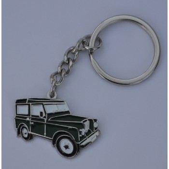 Green Landrover Quality Enamel Keyring