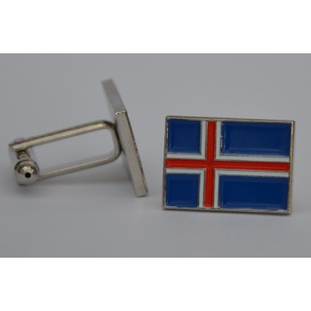 Iceland Icelandic Flag Quality Enamel Cufflinks