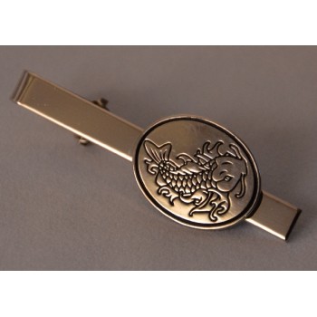 Tattoo Style Koi Carp Chrome and Enamel Tiepin