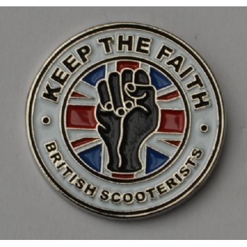 British Scooterists KTF Pin Badge