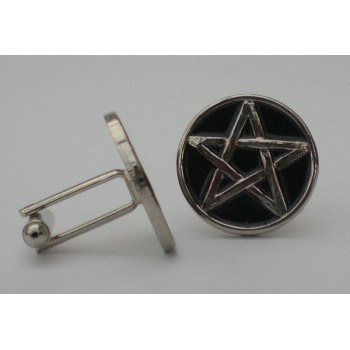 Gothic Wicca Pentagram Cufflinks