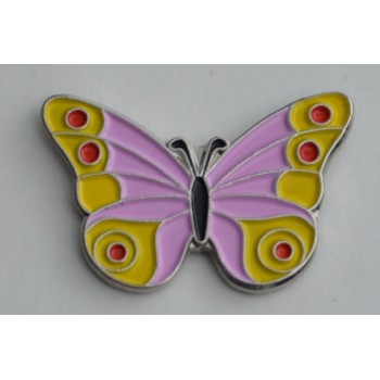 Pink Butterfly Pin Badge