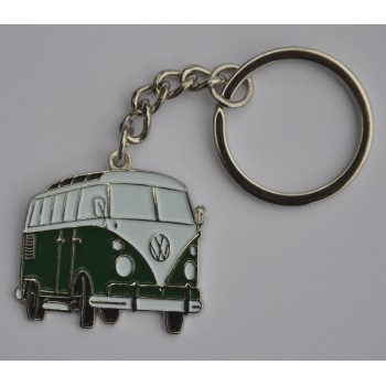 British Racing Green Split-Screen Campervan Keyring