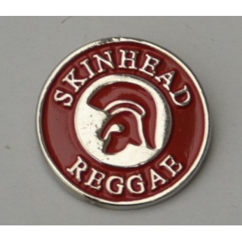 Red Trojan Skinhead Reggae Pin Badge