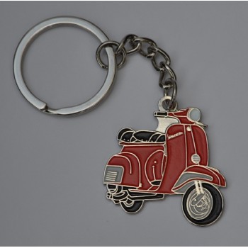 Red Vespa Quality Enamel Keyring