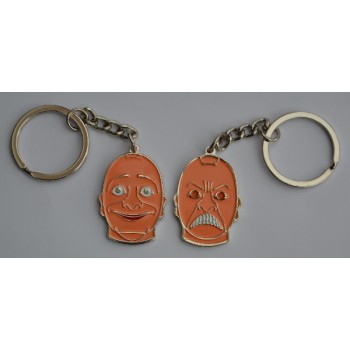 Doctor Who Style Whovian Smiler Double-Sided Keyring
