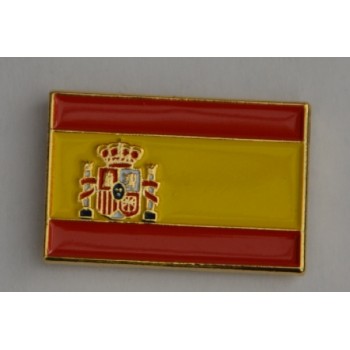 Spain Spanish Flag Gold Plated Enamel Pin Badge