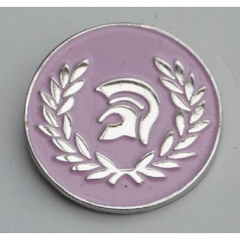 Pink Trojan Pin Badge