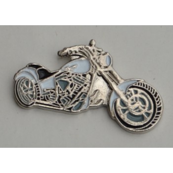 White Chopper Pin Badge