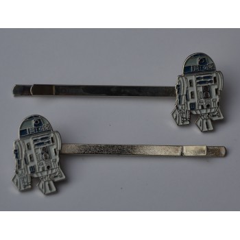 Star Wars Style R2D2 Hair Slides Bobby Pins