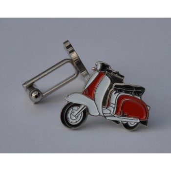 Red and White Lambretta Cufflinks