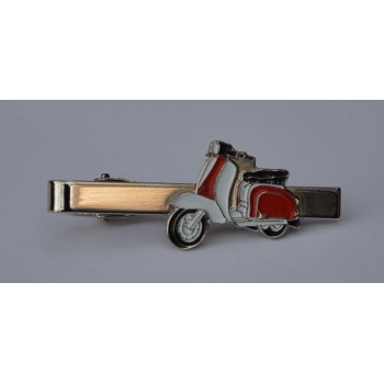 Red and White Lambretta Tie-Pin