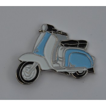 Sky Blue and White Lambretta Pin Badge