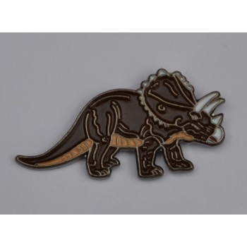 Triceratops Dinosaur Enamel Pin Badge