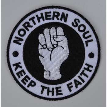 White Northern Soul Keep The Faith Patch
